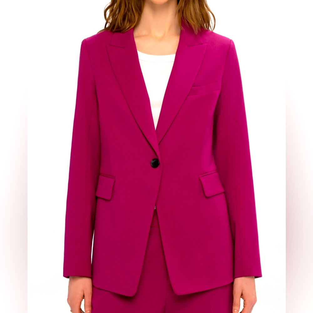 Argent Single Button Blazer in Seasonless Wool